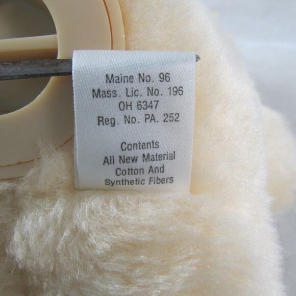 Plush Teddy Bear Babys First Bank Gingham Accents Bib 9" Vintage Hallmark 1982 - Picture 8 of 8